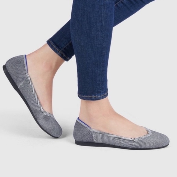 Rothy’s Grey Birdseye Ballet Flats Women’s Slip On Shoes Capsule Gray New - Picture 4 of 6